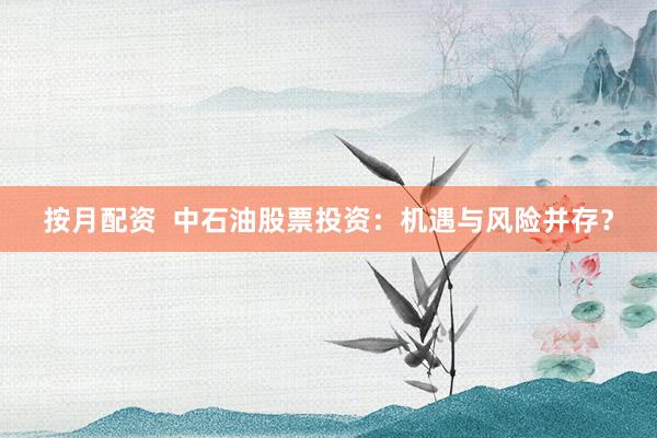 按月配资  中石油股票投资：机遇与风险并存？