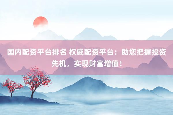 国内配资平台排名 权威配资平台：助您把握投资先机，实现财富增值！