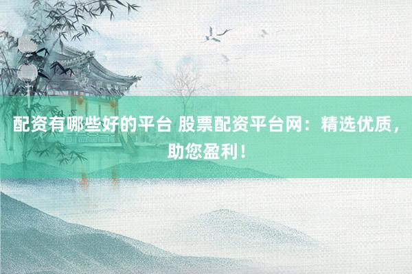配资有哪些好的平台 股票配资平台网：精选优质，助您盈利！